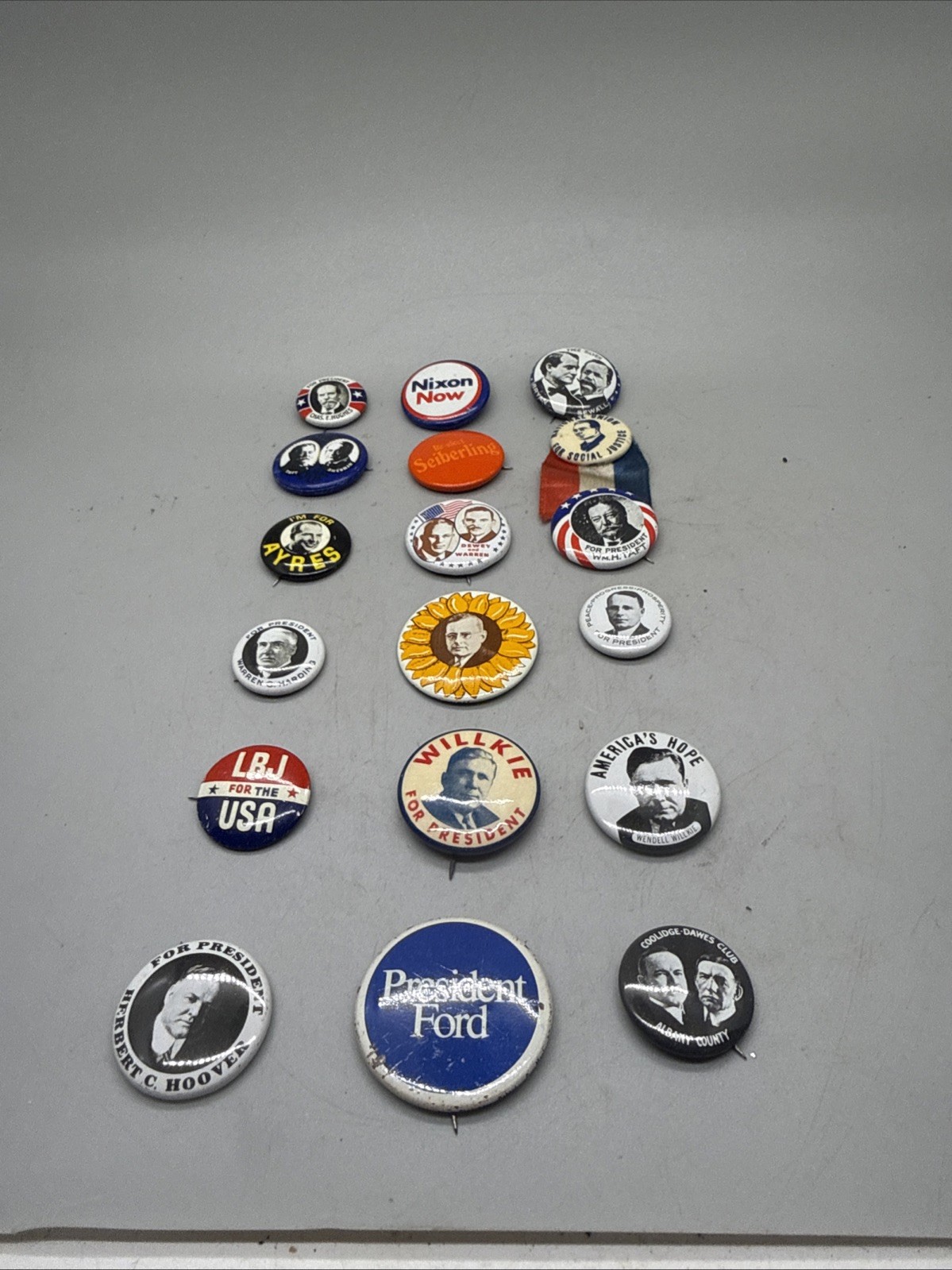 Lot of 18 Political Pins Some marked Reproduction Check them out! #6