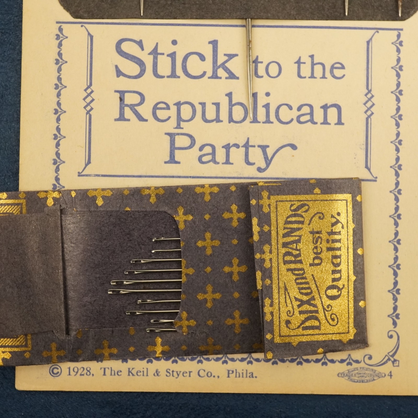 1928 Herbert Hoover Promotional Sewing Kit with Needles – Free Shipping USA
