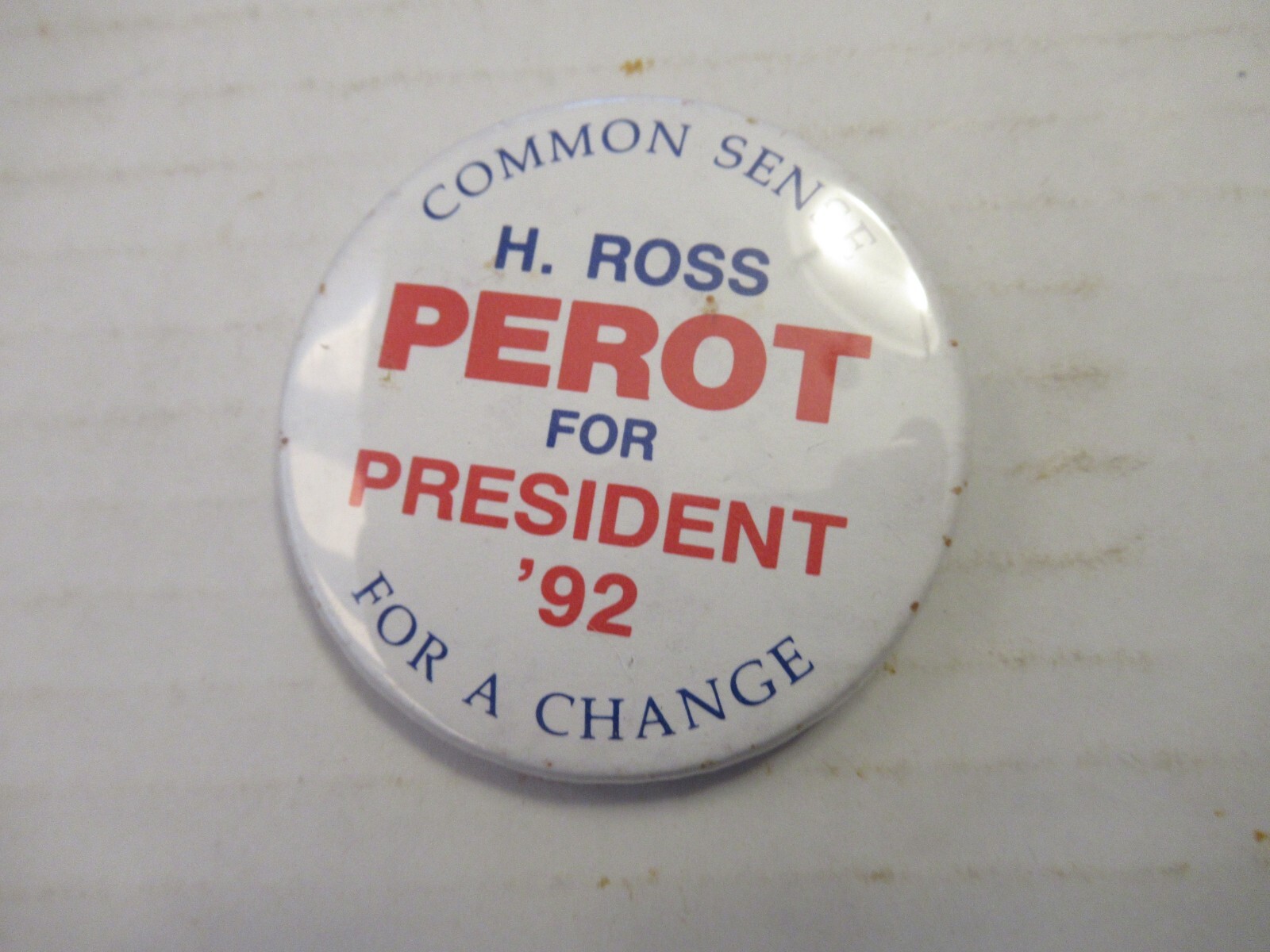 H. Ross Perot For President 1992 Button Pinback ’92