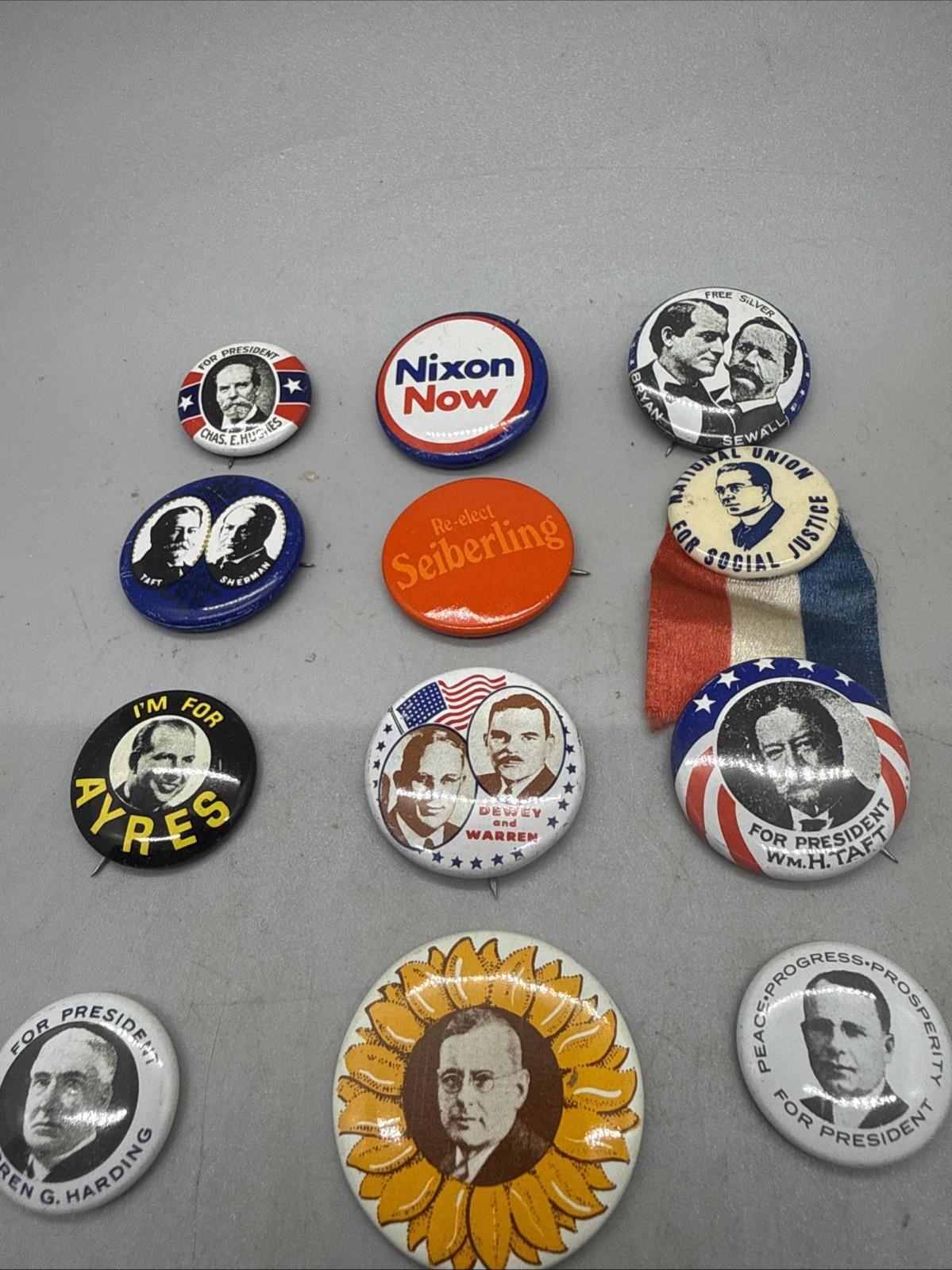 Lot of 18 Political Pins Some marked Reproduction Check them out! #6