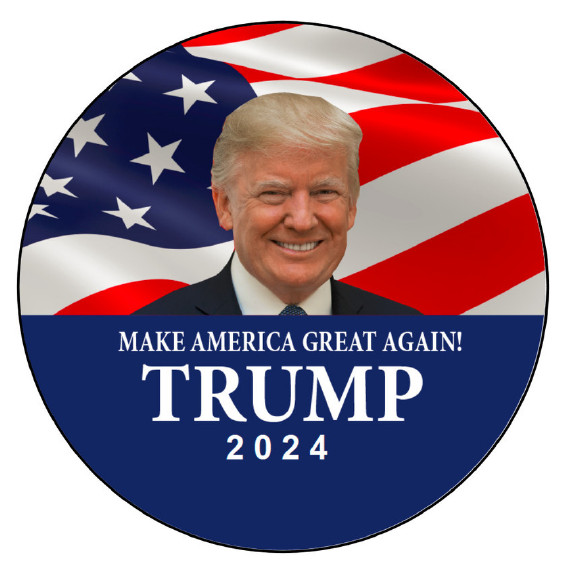8-pack Trump 2024 Buttons – MAKE AMERICA GREAT AGAIN – Trump 2024 pins (2.25 in)