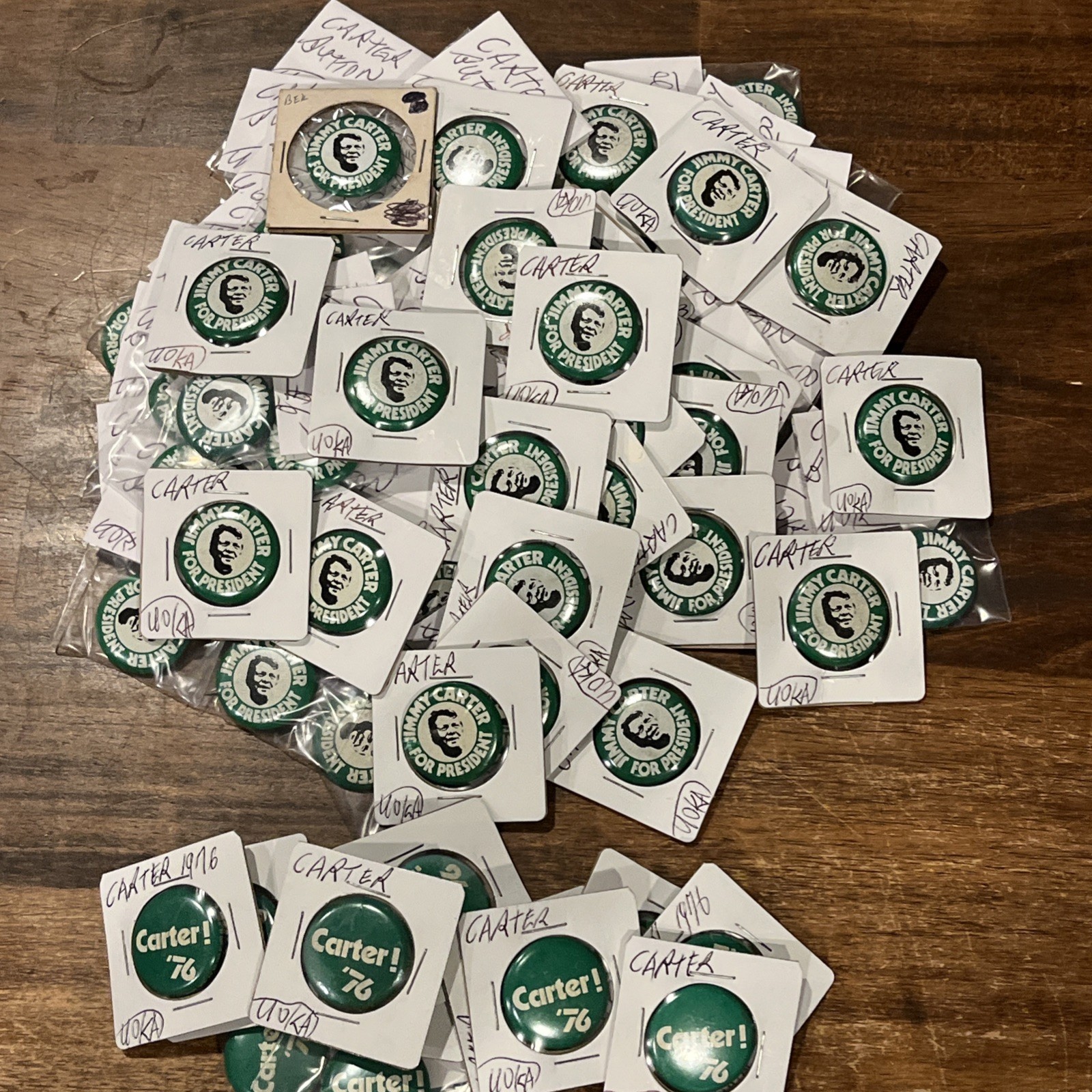 Jimmy Carter ‘76 & For President- Campaign Buttons Vintage Pins Lot of 75