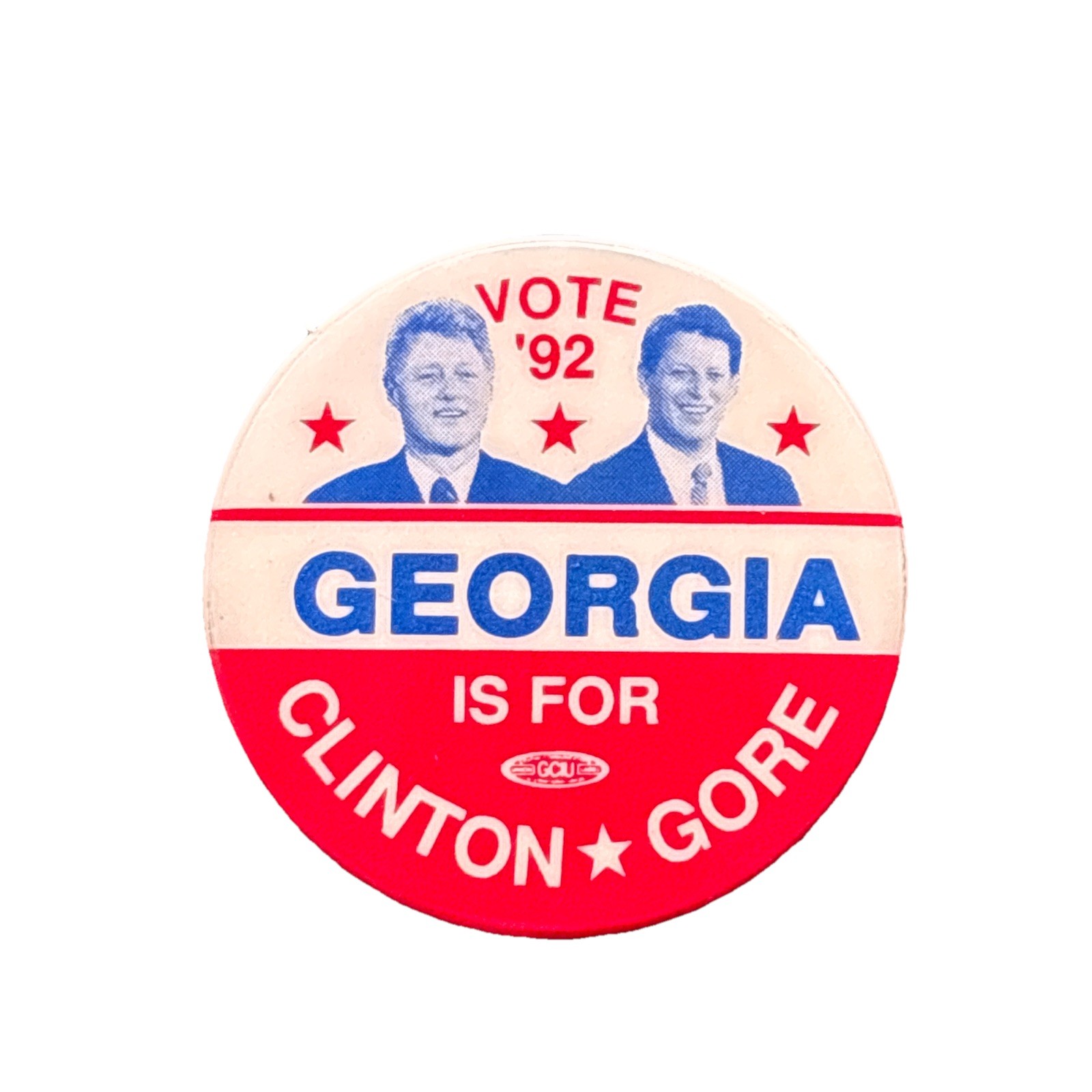 1992 Bill Clinton for President Georgia 50 State Pin 1.5″ Button Al Gore