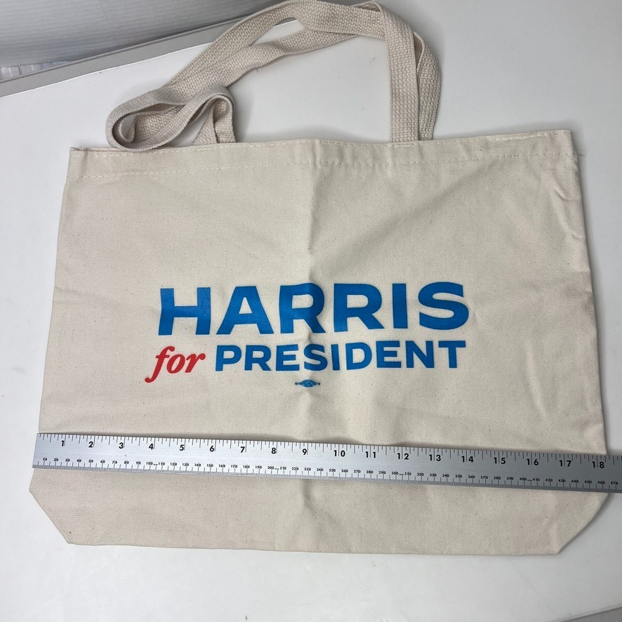 Harris For President Canvas Tote Book Bag Kamala Undated New USA