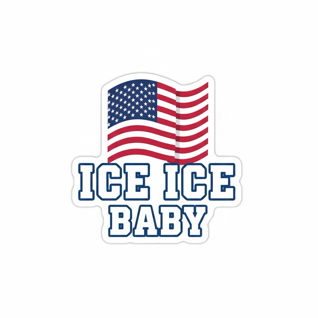 Pro Trump Pro Law Enforcement 3” I.C.E. Sticker For Tumbler Or Laptop