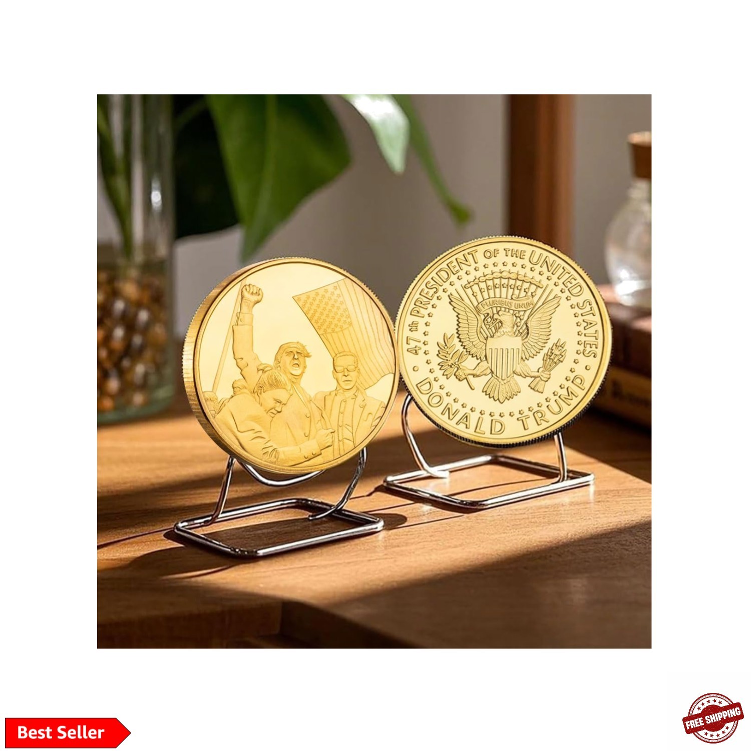 Donald Trump Fighting for America Coin,Trump Never Surrender Coin, Trump Coll…