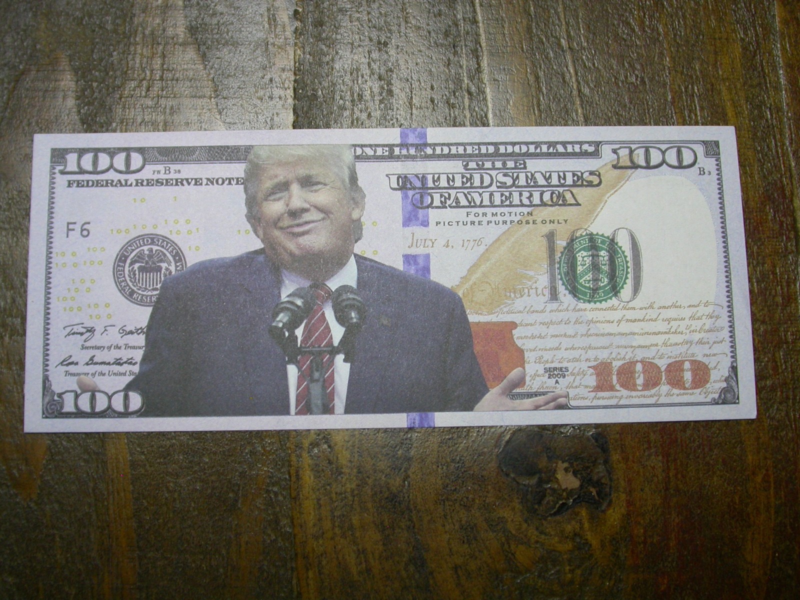 Donald Trump Presidential Hundred Dollar $100 Bill US Novelty Note – SEE PICS!!!