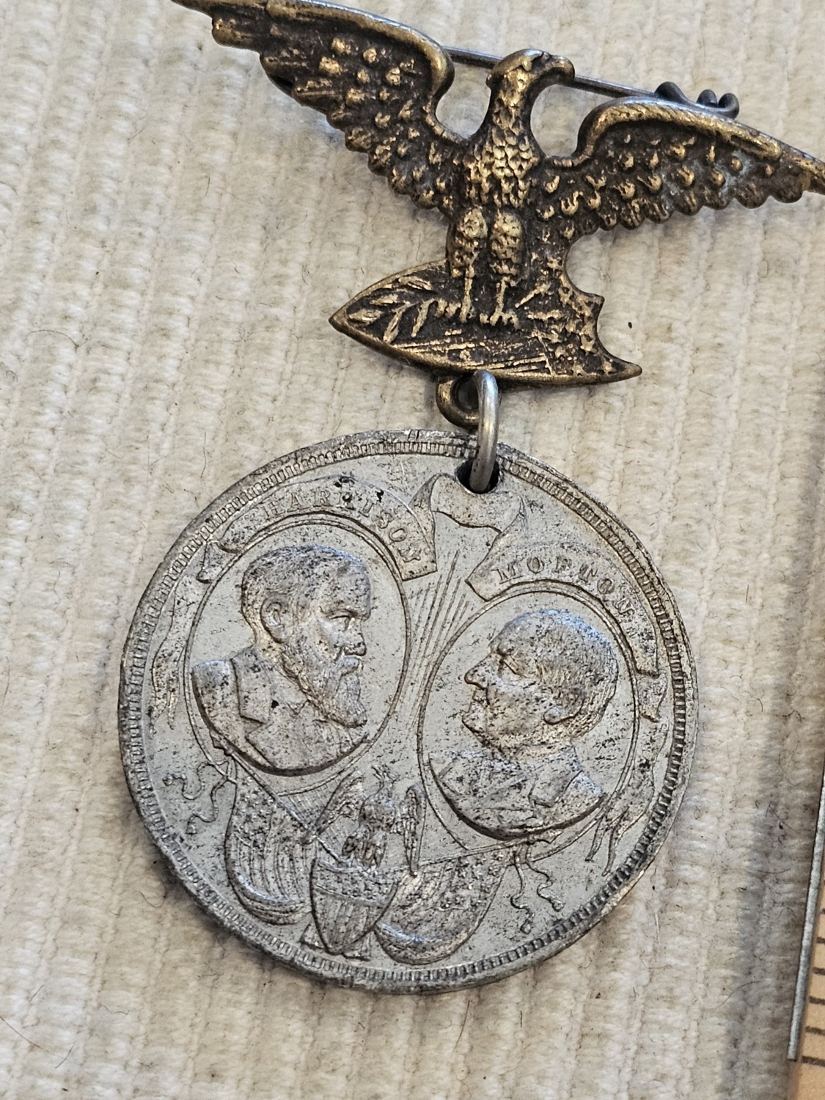 1888 Republican National Convention Presidential Party Political Badge L@@K!!!