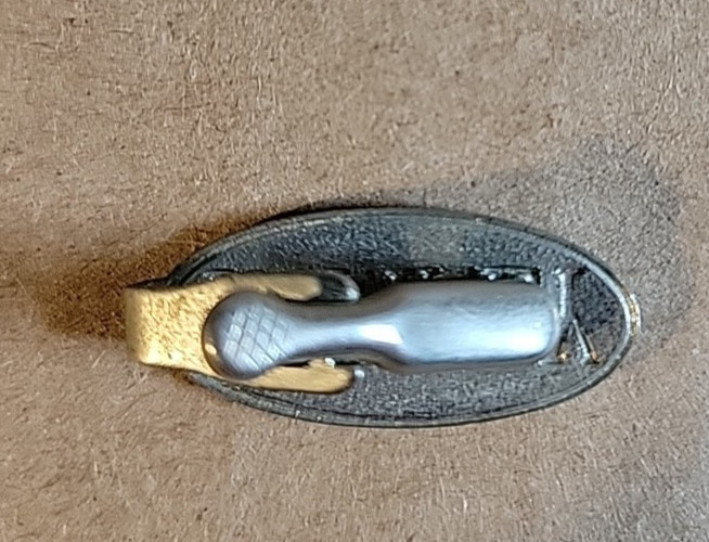 *RARE* ROMNEY EMBOSSED METAL TIE CLIP Political Campaign Pin Button 1 INCH