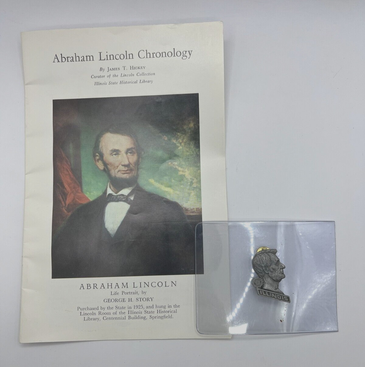 Abraham Lincoln Chronology Booklet and Pin