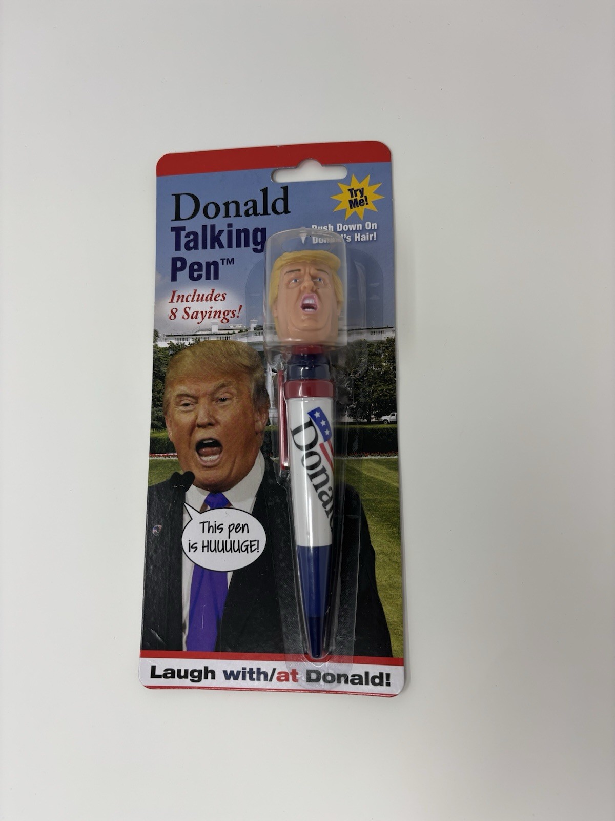 Donald Trump Talking Pen Novelty Gag Gift Includes 8 Sayings New