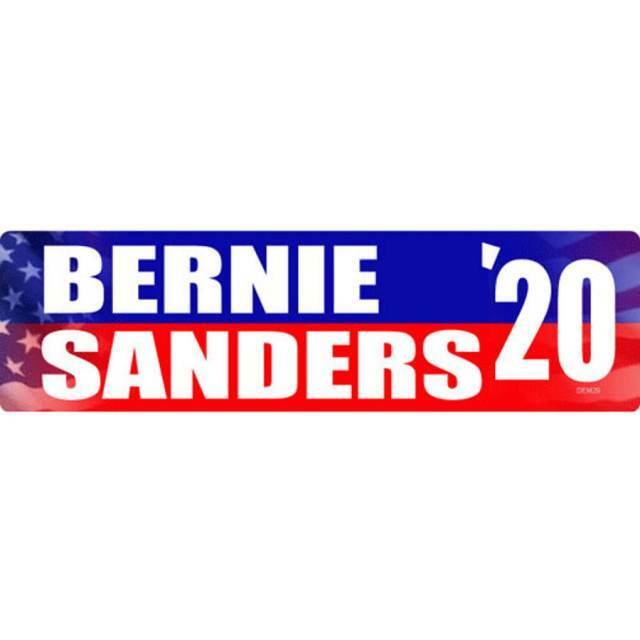 Bernie Sanders Red White And Blue Flag President 2020 Bumper Magnet
