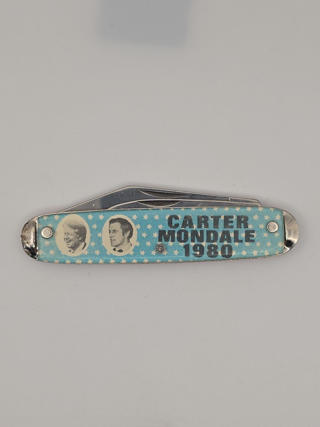 1980 Carter Mondale Made in USA Unbranded 2 Blade Pocketknife