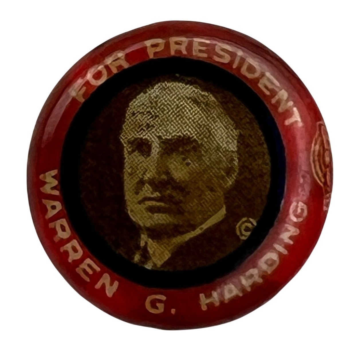 Warren G. Harding Original 1920 Presidential Campaign Pinback Button 5/8″