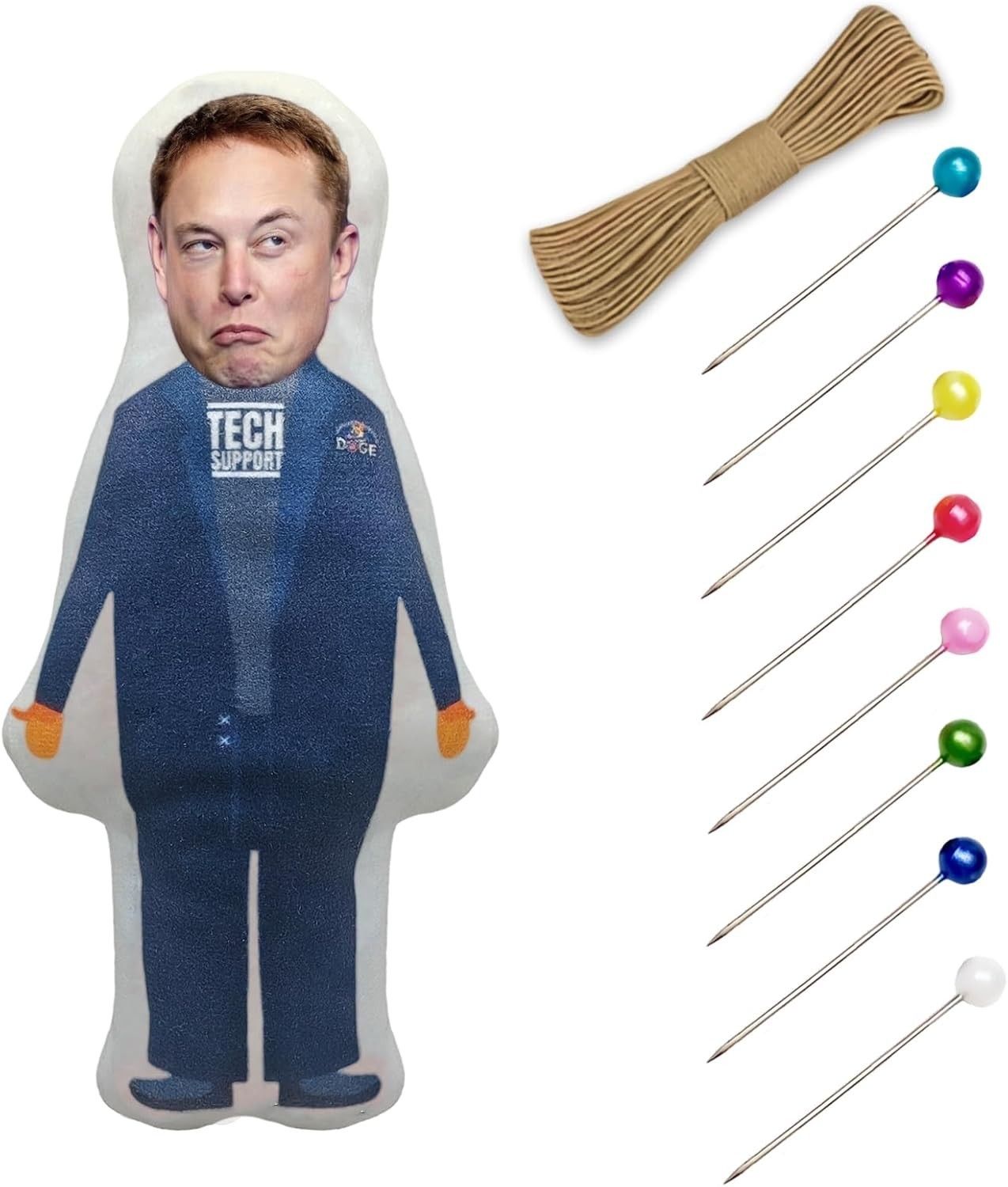 8 Inch Elon, You’Re Fired!Voodoo Doll Pin Holder with Pins,Parody Doll