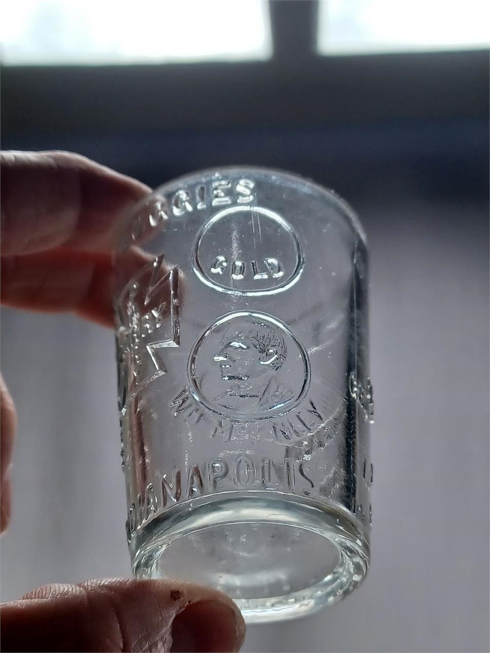 President Mckinley & Bryan Buggies Campaign Dose Glass Circa 1896