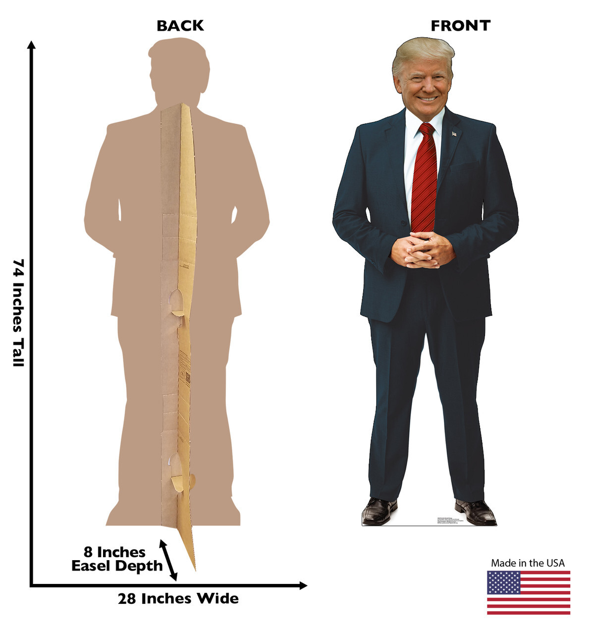 President Donald Trump Lifesize Cardboard Cutout Standups Standee Life Size MAGA