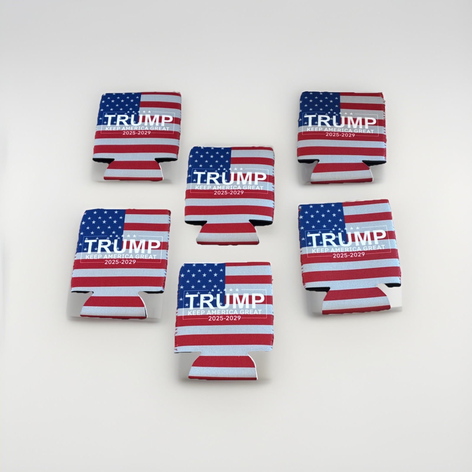 Donald Trump 2025-2029 Keep America Slim Can Koozies (Set of 6)