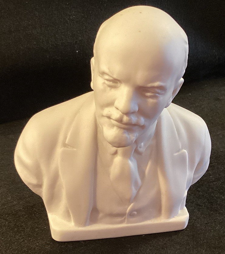 Porcelain biscuit bust “Lenin Vladimir Ilyich” LFZI LENINGRAD USSR