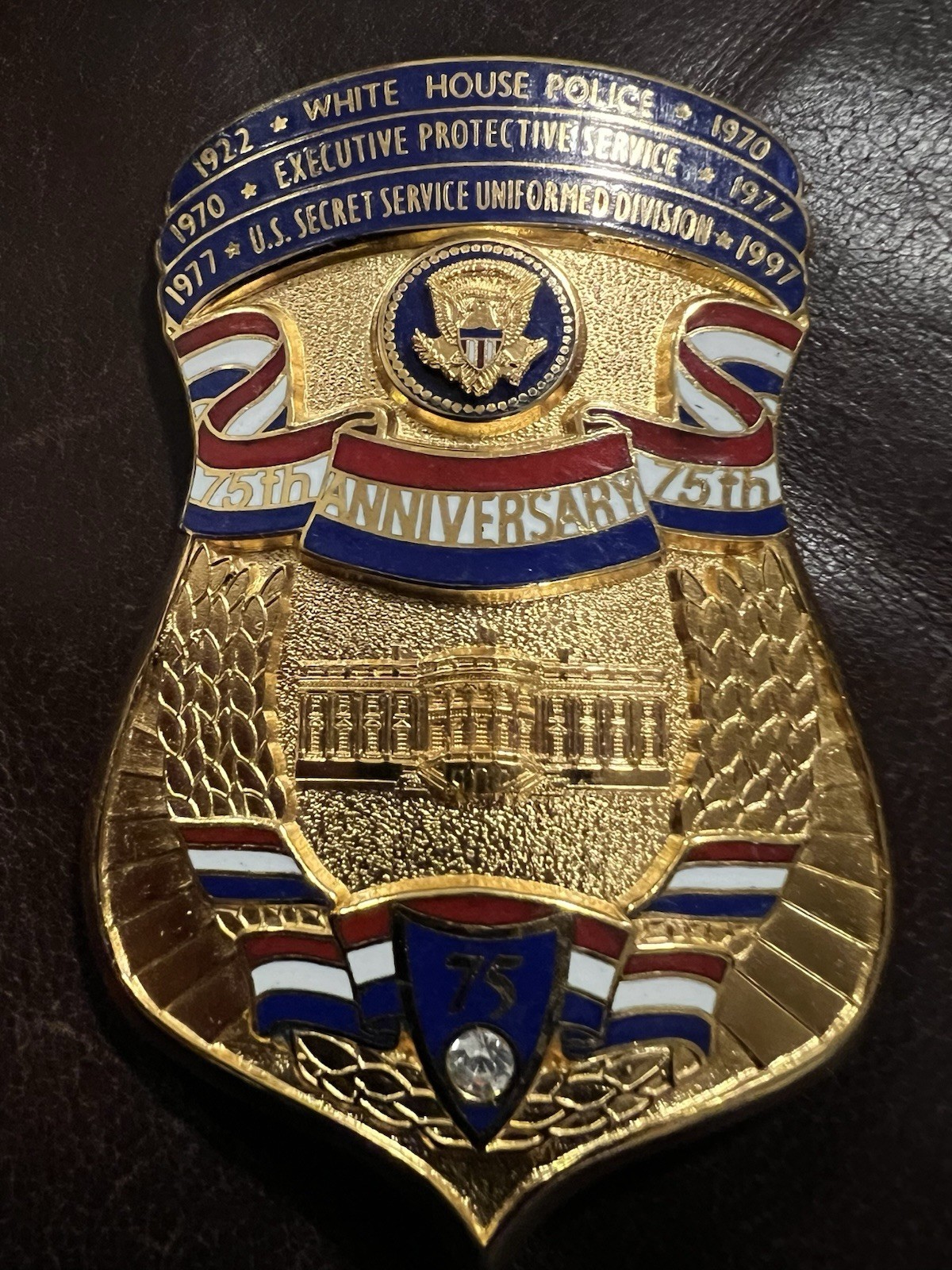 Obsolete Commemorative White House Uniformed Div. BADGE #518 Shield HALLMARKED