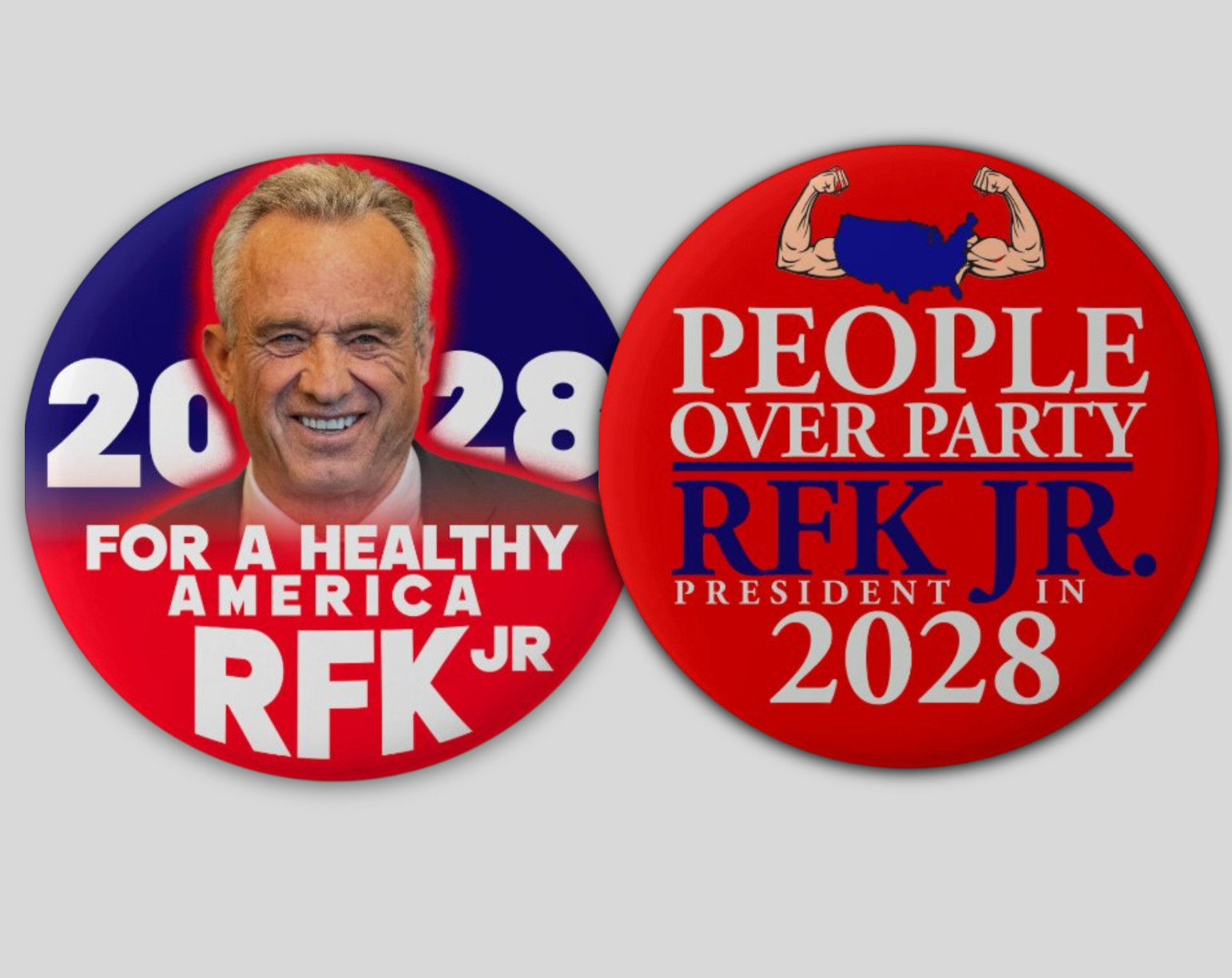 Robert Kennedy RFK Jr 2028 Pin Buttons Political Trump HHS Health Maga President