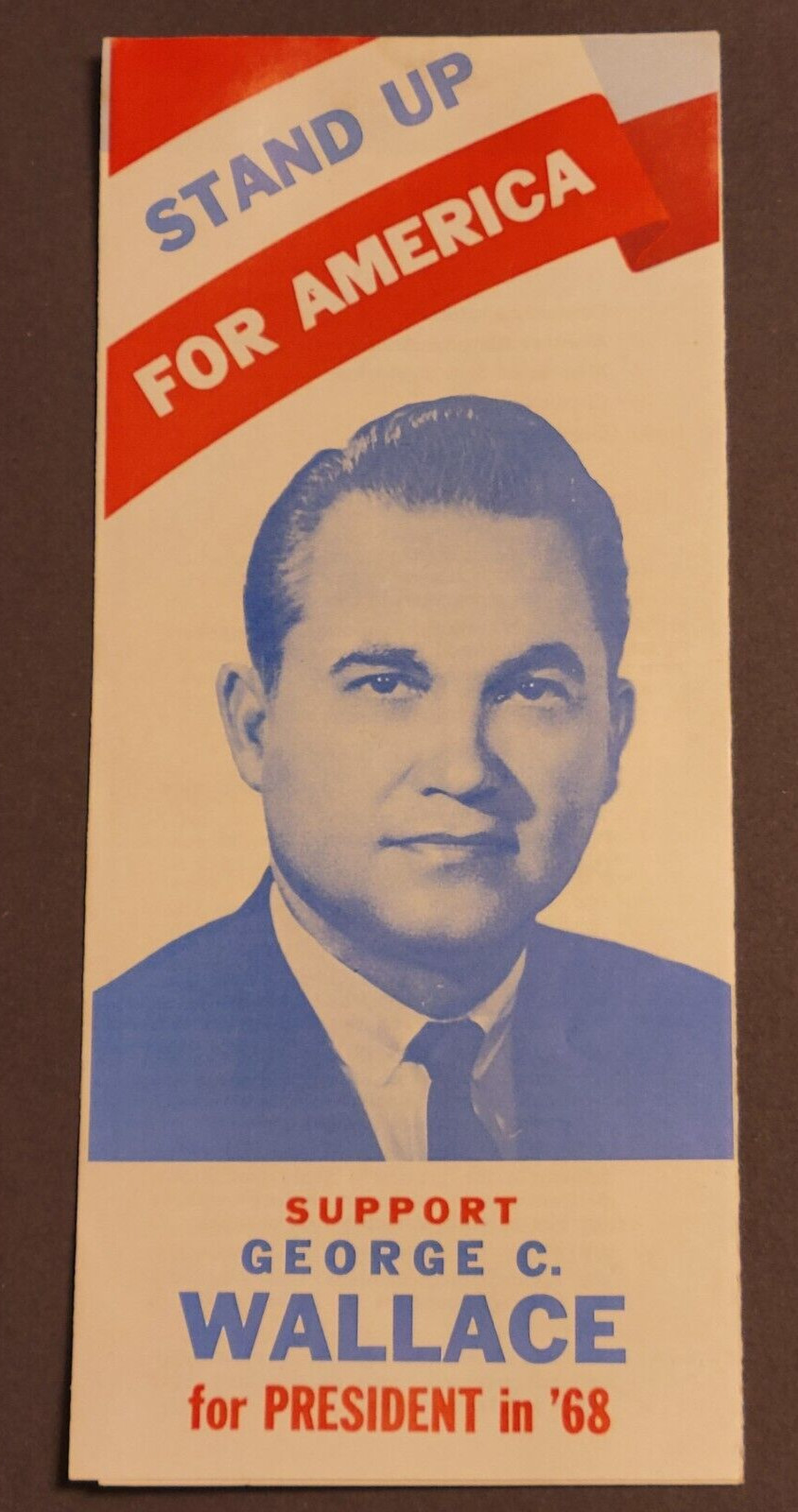 GEORGE C. WALLACE for President “Stand Up For America” 1968 Brochure – EXCELLENT