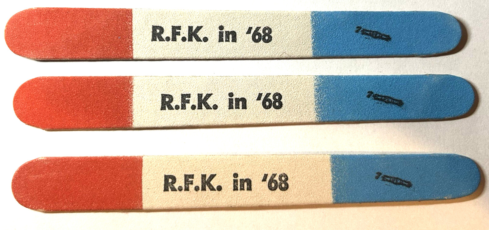 Lot Of 3 Unused R.F.K. In ’68 Nail Files – Robert Bobby Kennedy
