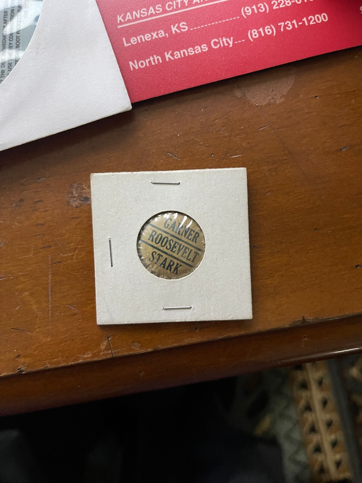 1932 Franklin Delano Roosevelt Garner Stark Presidential Campaign Pin