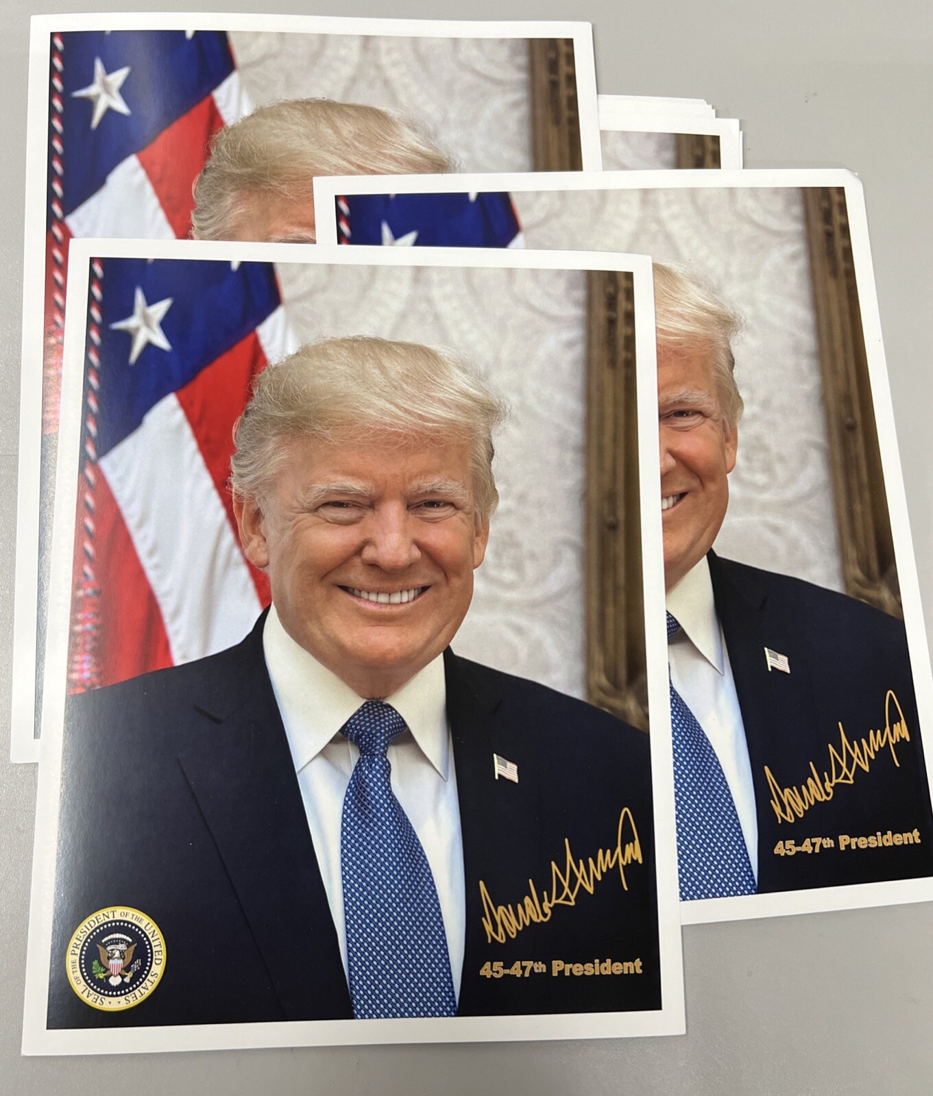 25 Donald Trump 47th President Photo MAGA Novelty Pictures Signs Lot 11″ x 8.5″
