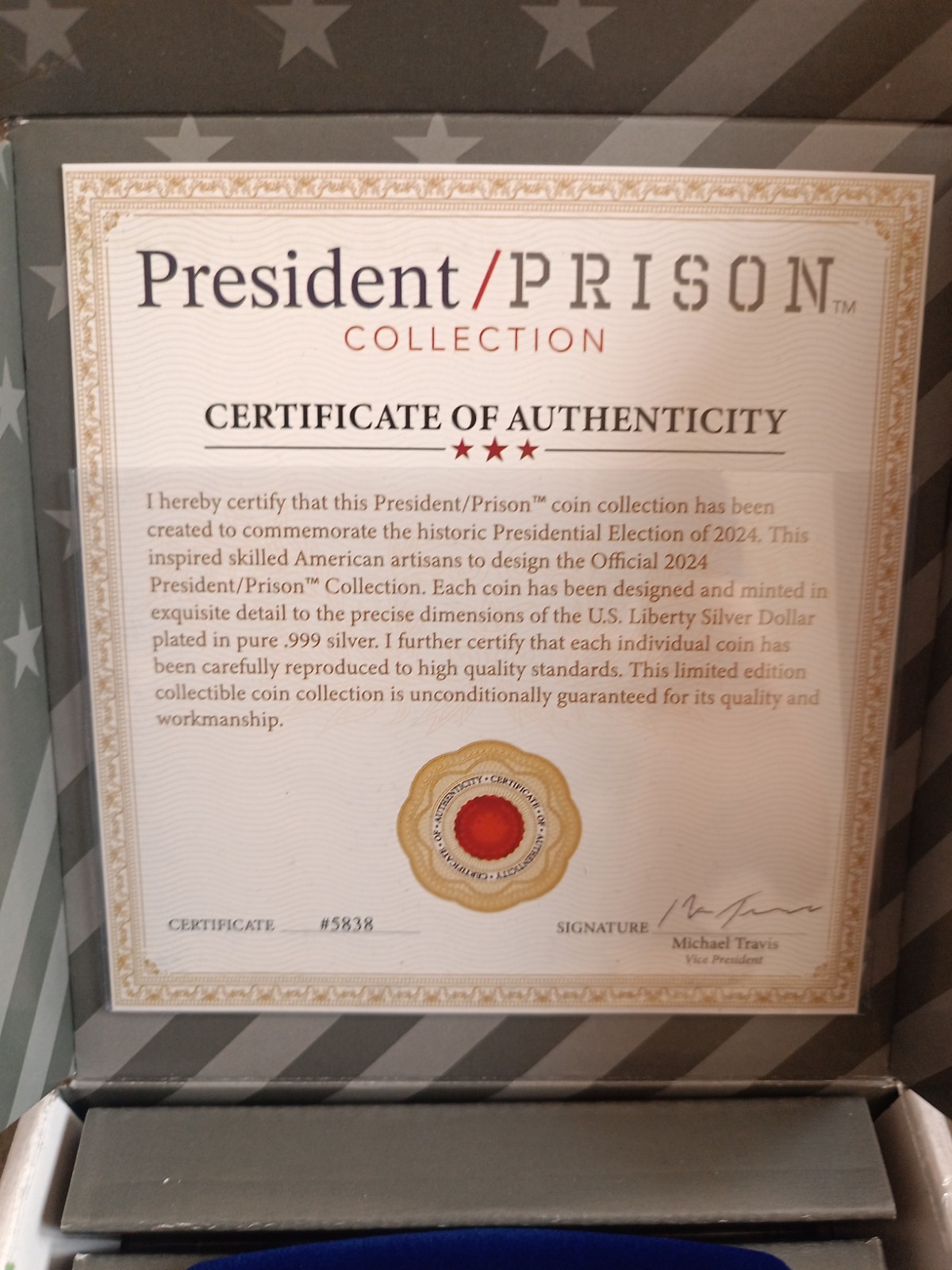 President or Prison Collection 2024 Trump Biden Commemorative Coin Set /59