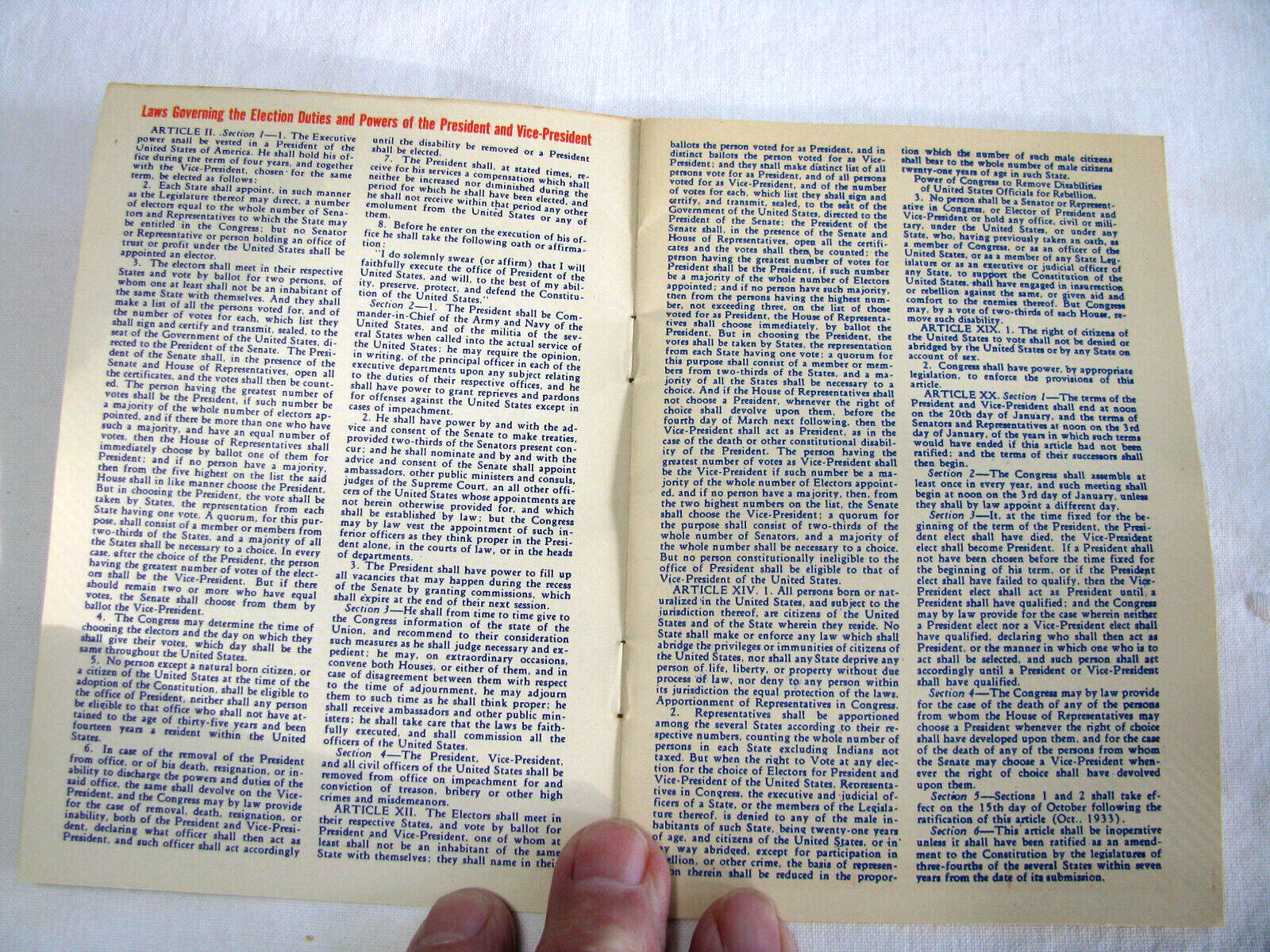 Vintage 1940 “Presidential Election Digest” by Skelly Gas**ON SALE**