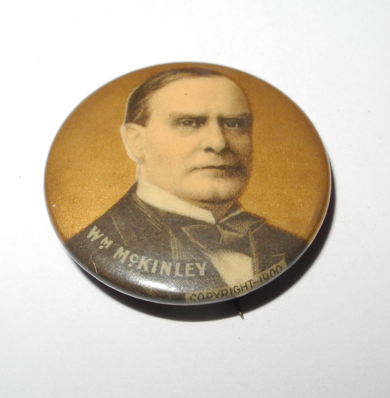 1900 WILLIAM MCKINLEY Political Campaign President Election Button 1.25″ Pin