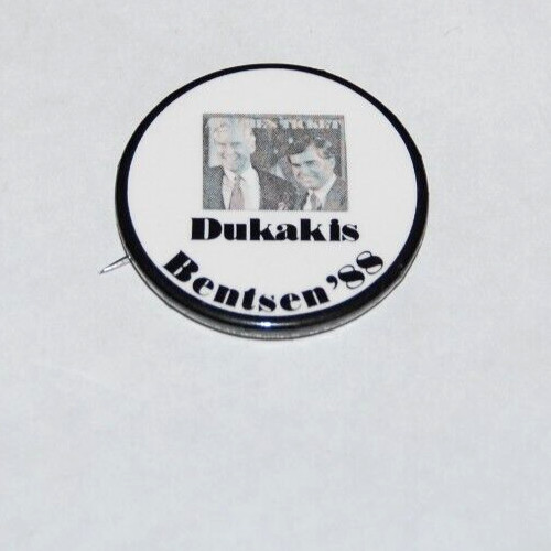 1988 MICHAEL DUKAKIS bentsen campaign pin pinback button political president