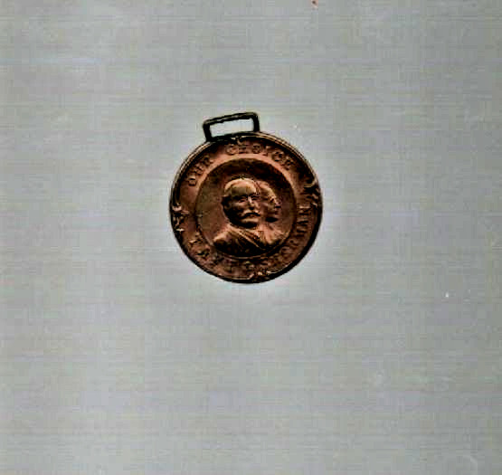 1908 Taft & Sherman “OUR CHOICE” Presidential Campaign Watch Fob/ Medal 1 1/2″