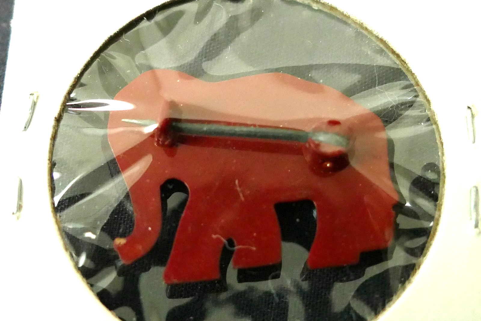 1948 Thomas E. Dewey Bakelite? Red Elephant GOP Campaign Button Pin Pinback 1+”