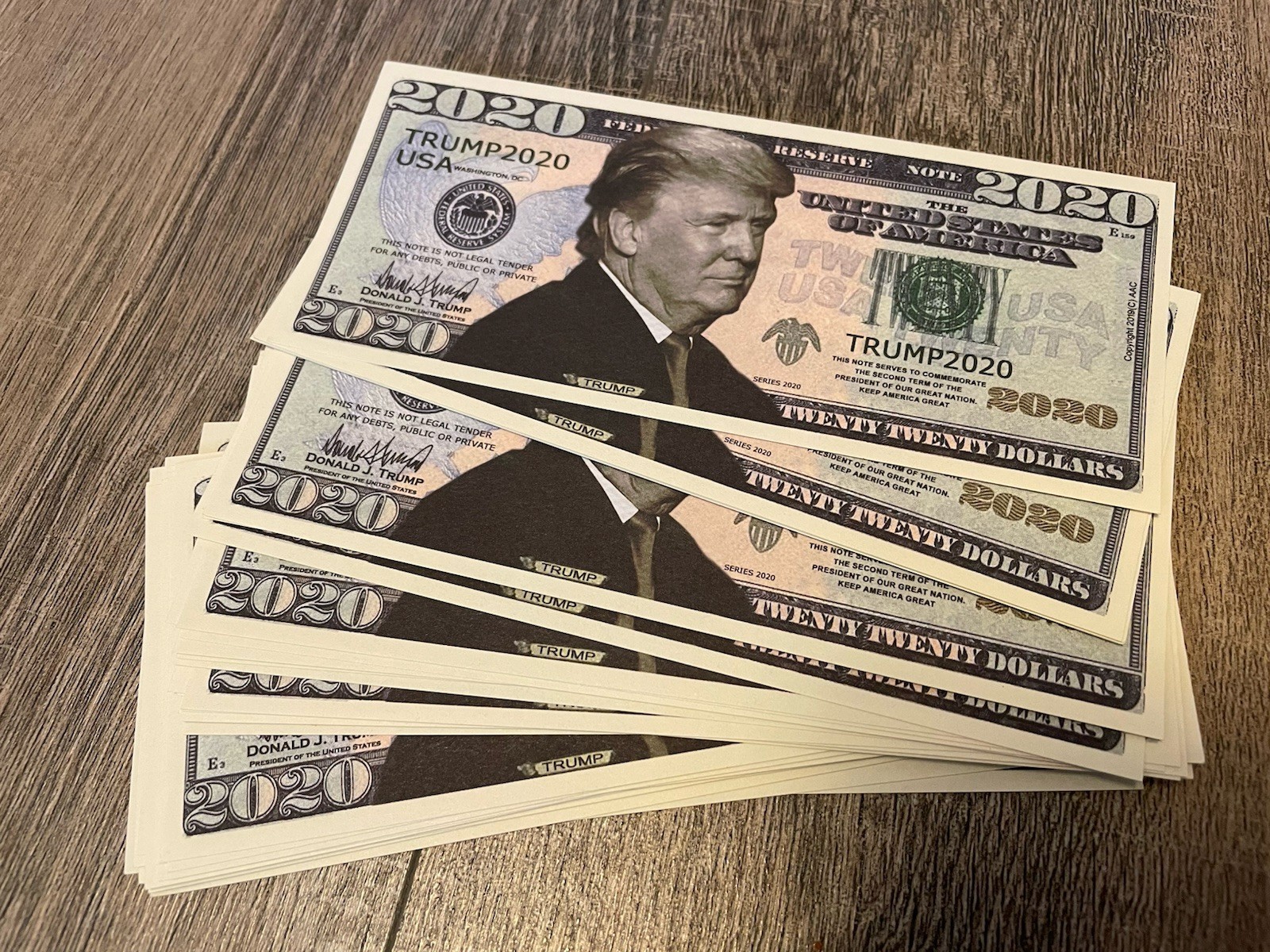 Donald Trump 2020 Dollar Bill Presidential MAGA Novelty Funny Money 47 Lot