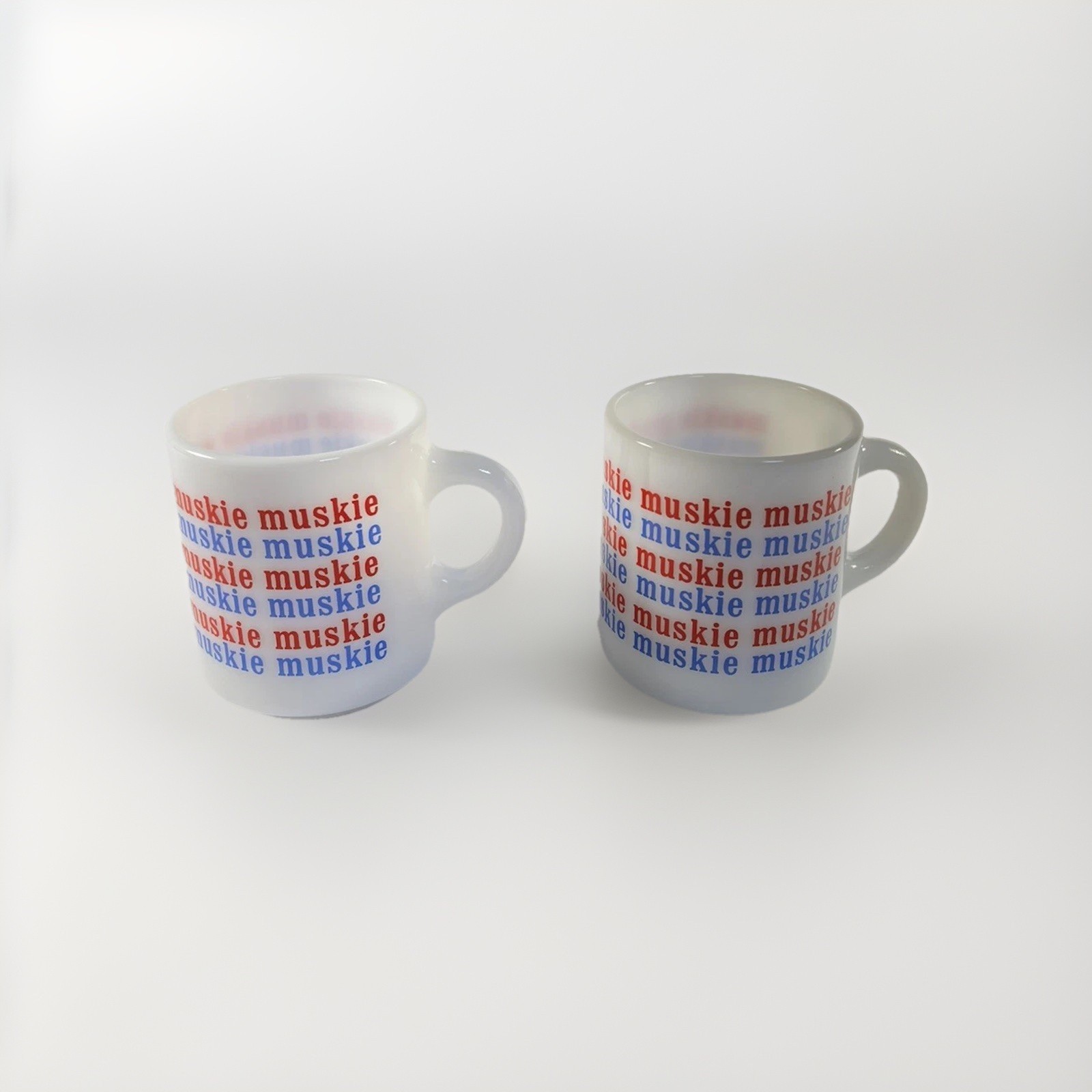 Vintage Edmund Muskie “MUSKIE” Milk Glass Mug Presidential Campaign Memorabilia