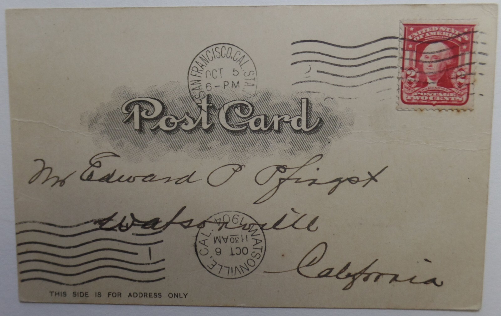 1904 Roosevelt Fairbanks Gorgeous Jugate Campaign Postcard Eagle Flag WH Sepia