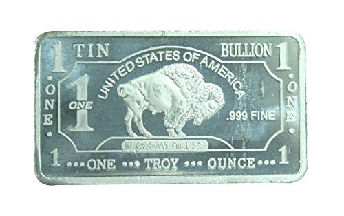 American Buffalo Bullion Bar 1 Oz .999 Fine Tin – Uncirculated Condition