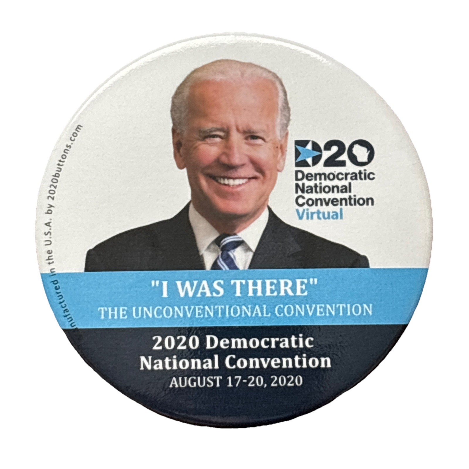 2020 Democratic National Convention Joe Biden for President 3″ Button Virtual
