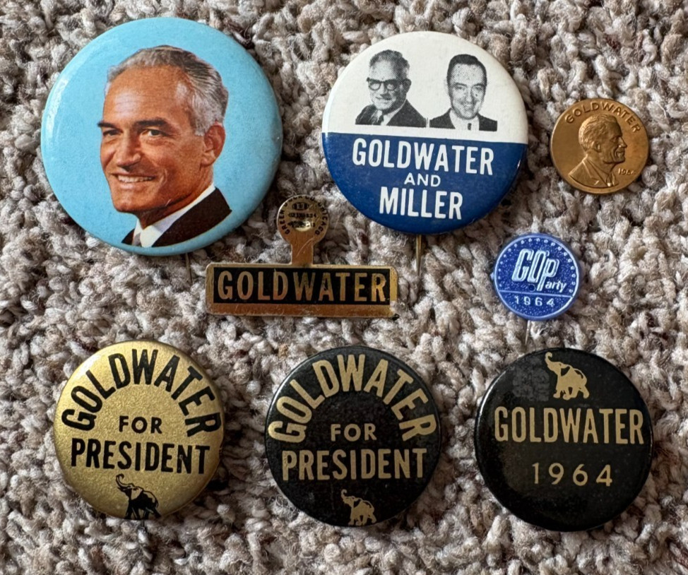 Barry Goldwater 1964 Presidential Campaign Button Group