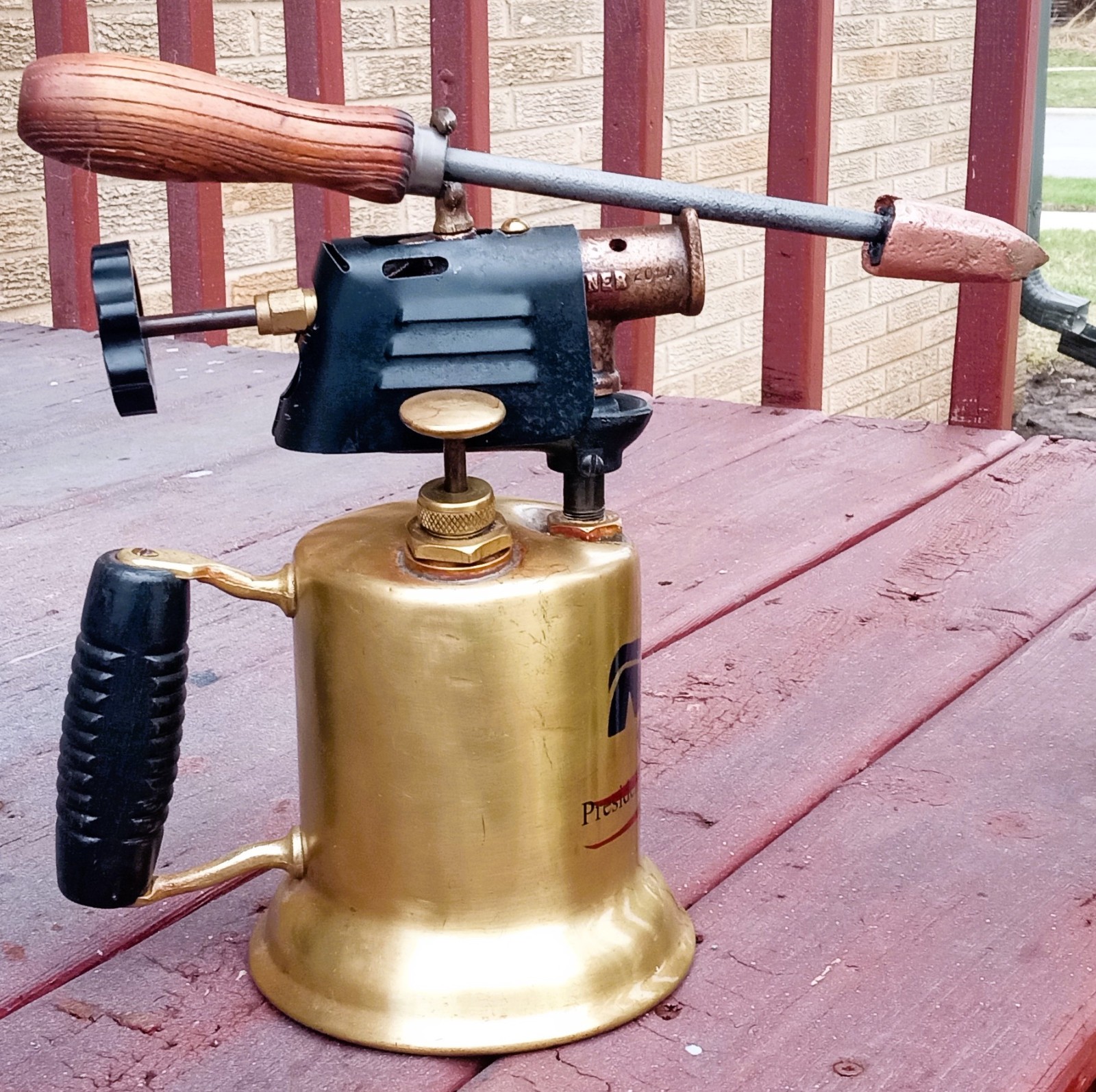 Donald Trump Supporter, Restored Vintage “Champion” Solid Brass Blow Torch