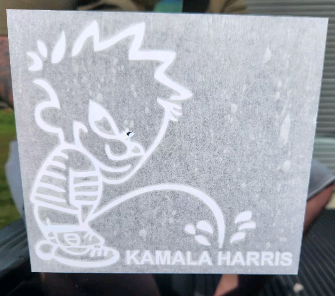 Calvin Kamala Harris Sucks Decal Pro Trump MAGA President Donald Trump 2024