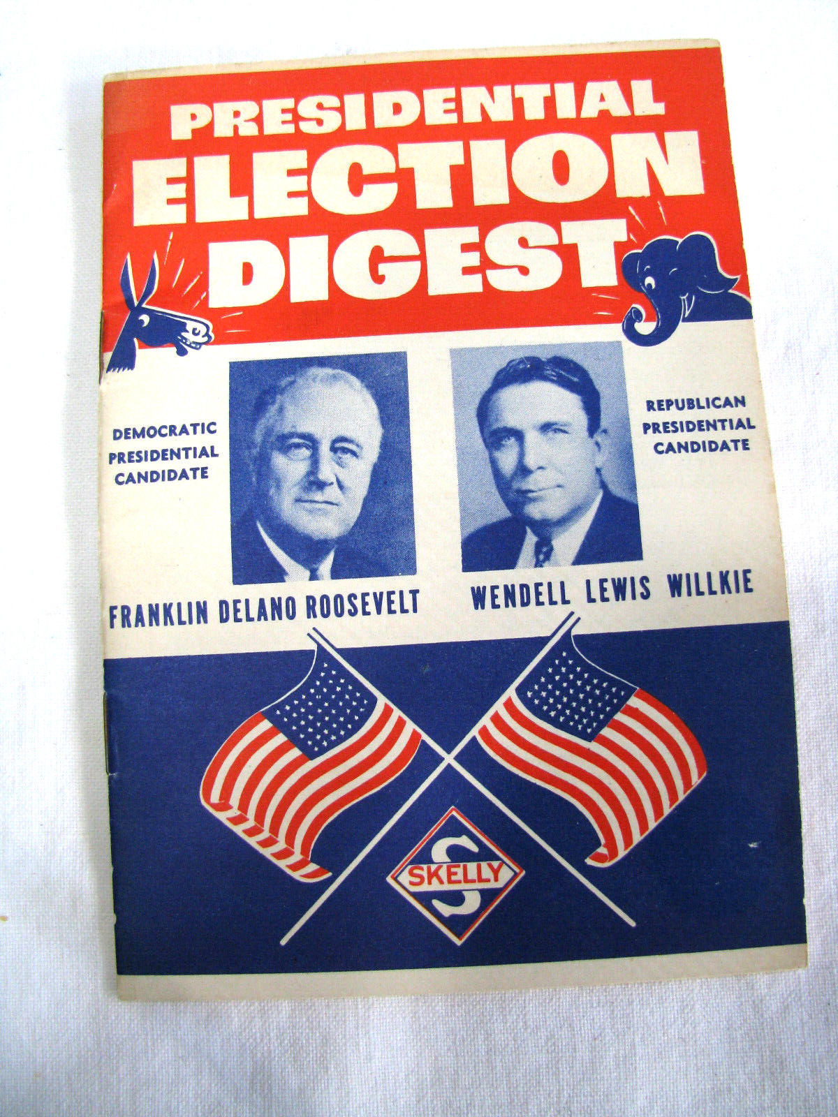 Vintage 1940 “Presidential Election Digest” by Skelly Gas**ON SALE**