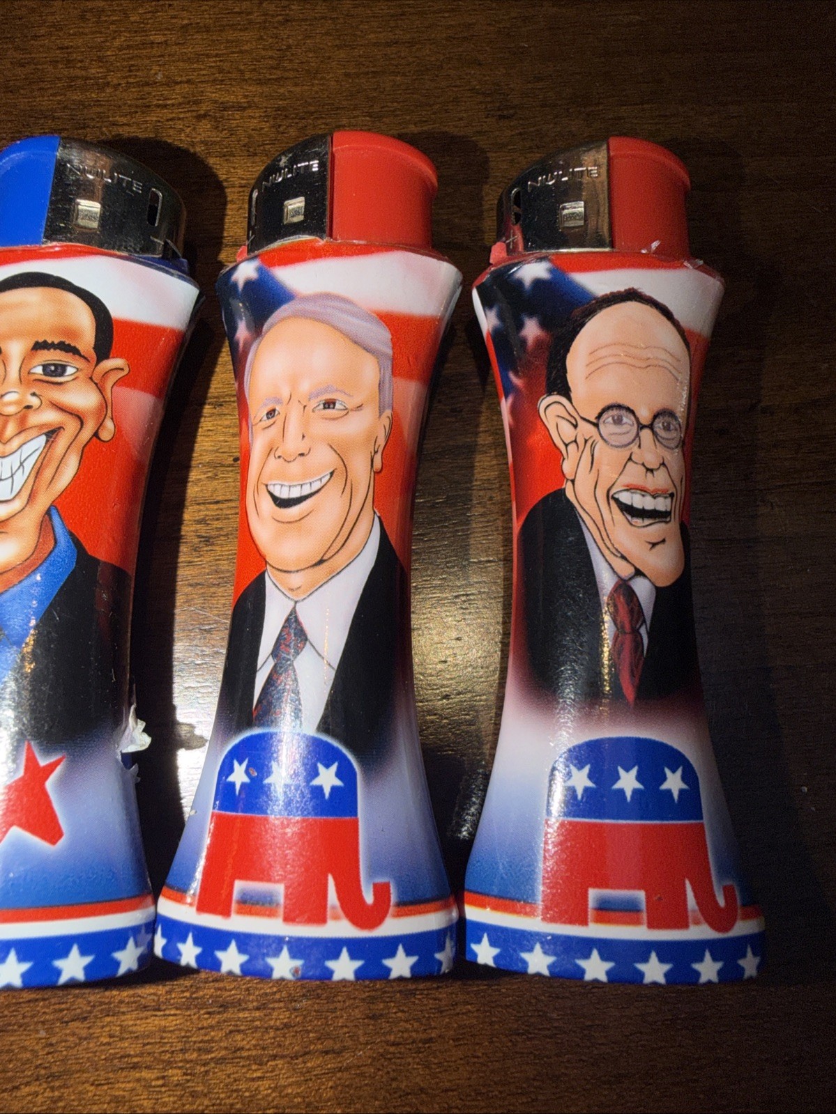 LOT of 4 2008 PRESIDENTIAL DEMOCRATIC REPUBLICAN Hopefuls EDWARDS LIGHTERS
