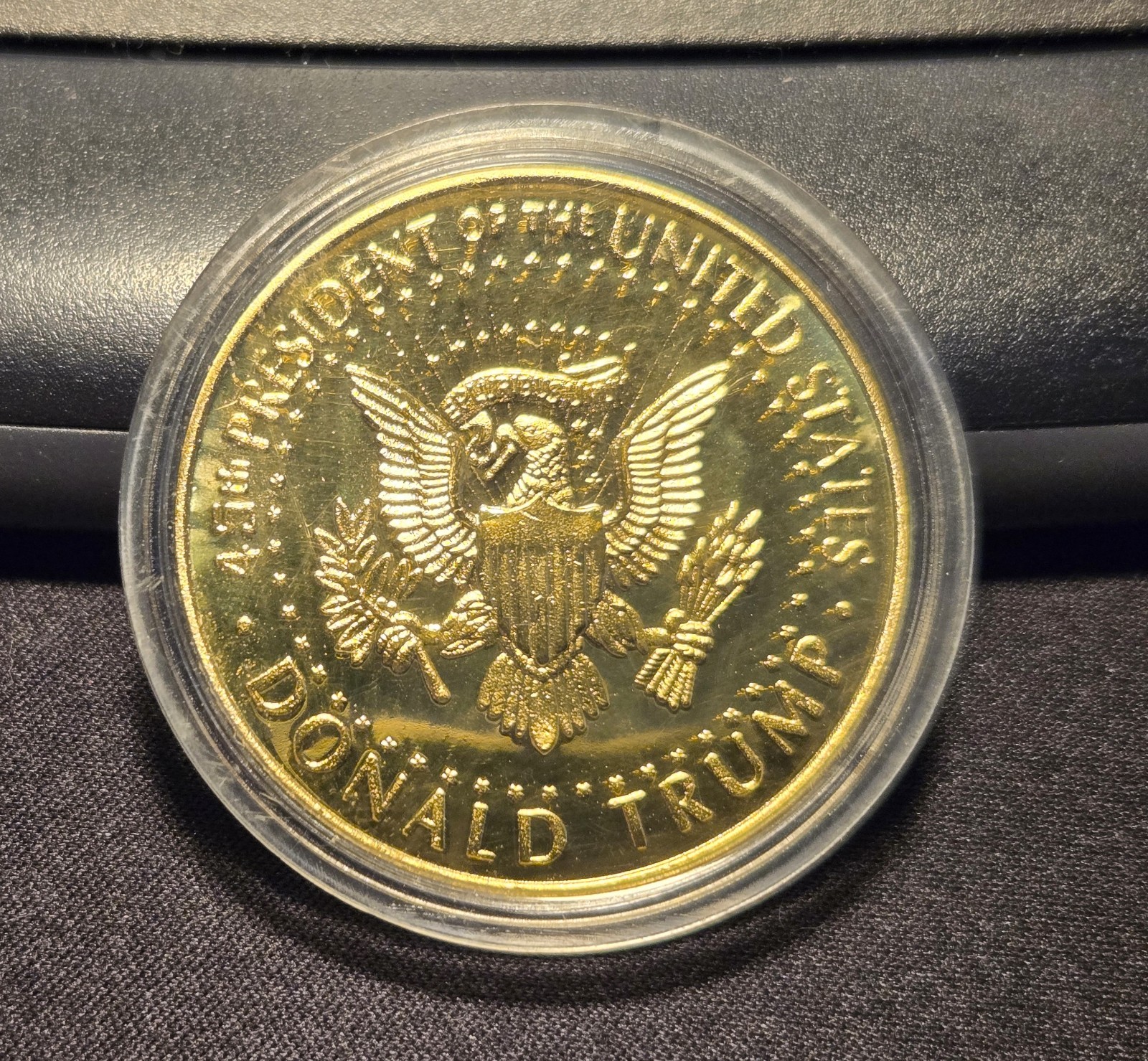 45th President “2024 Donald Trump” Gold Clad Coin “TAKE AMERICA BACK” In Case