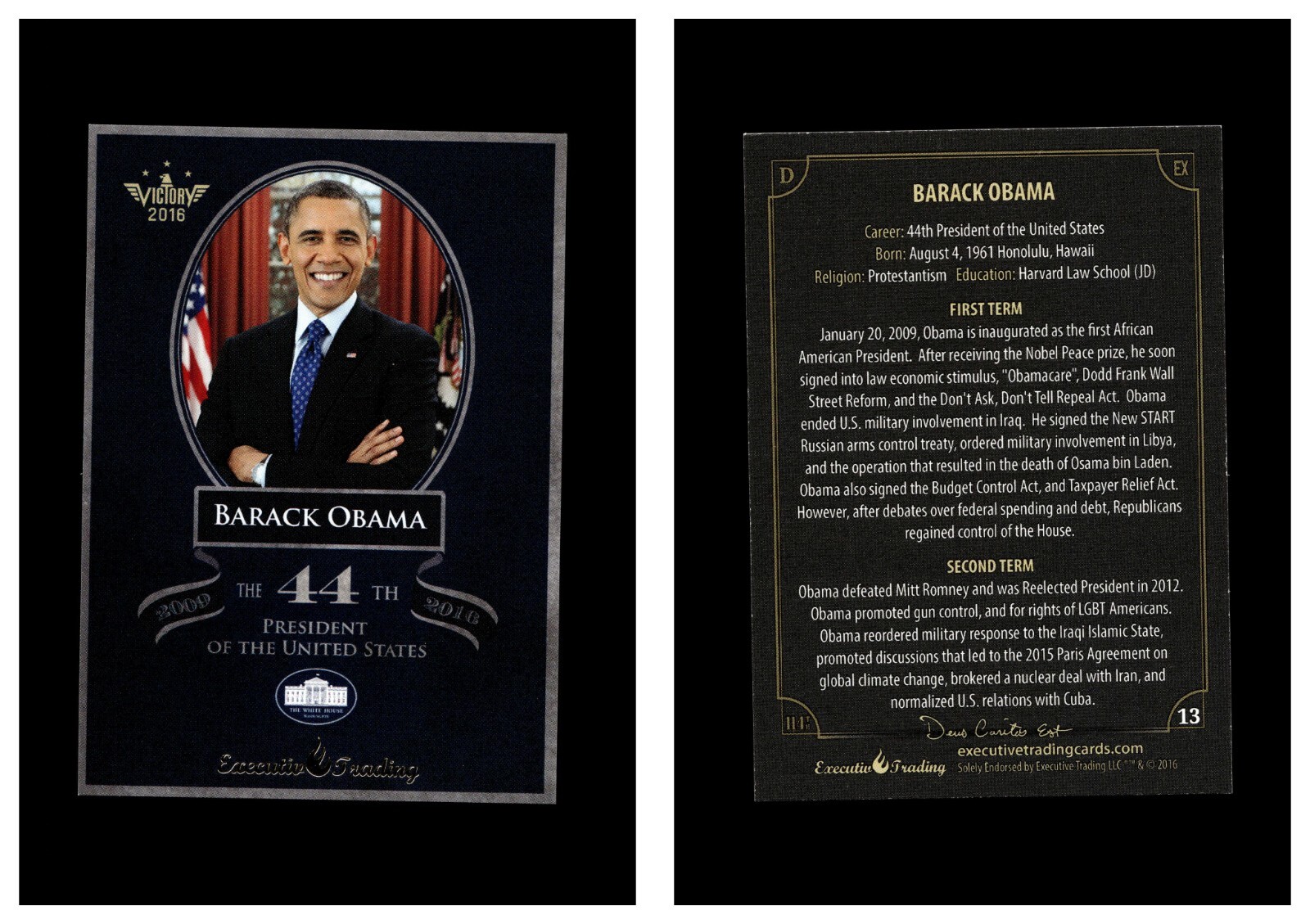 2016 Victory Political Executive Trading Cards Donald Trump Hilary Clinton /200