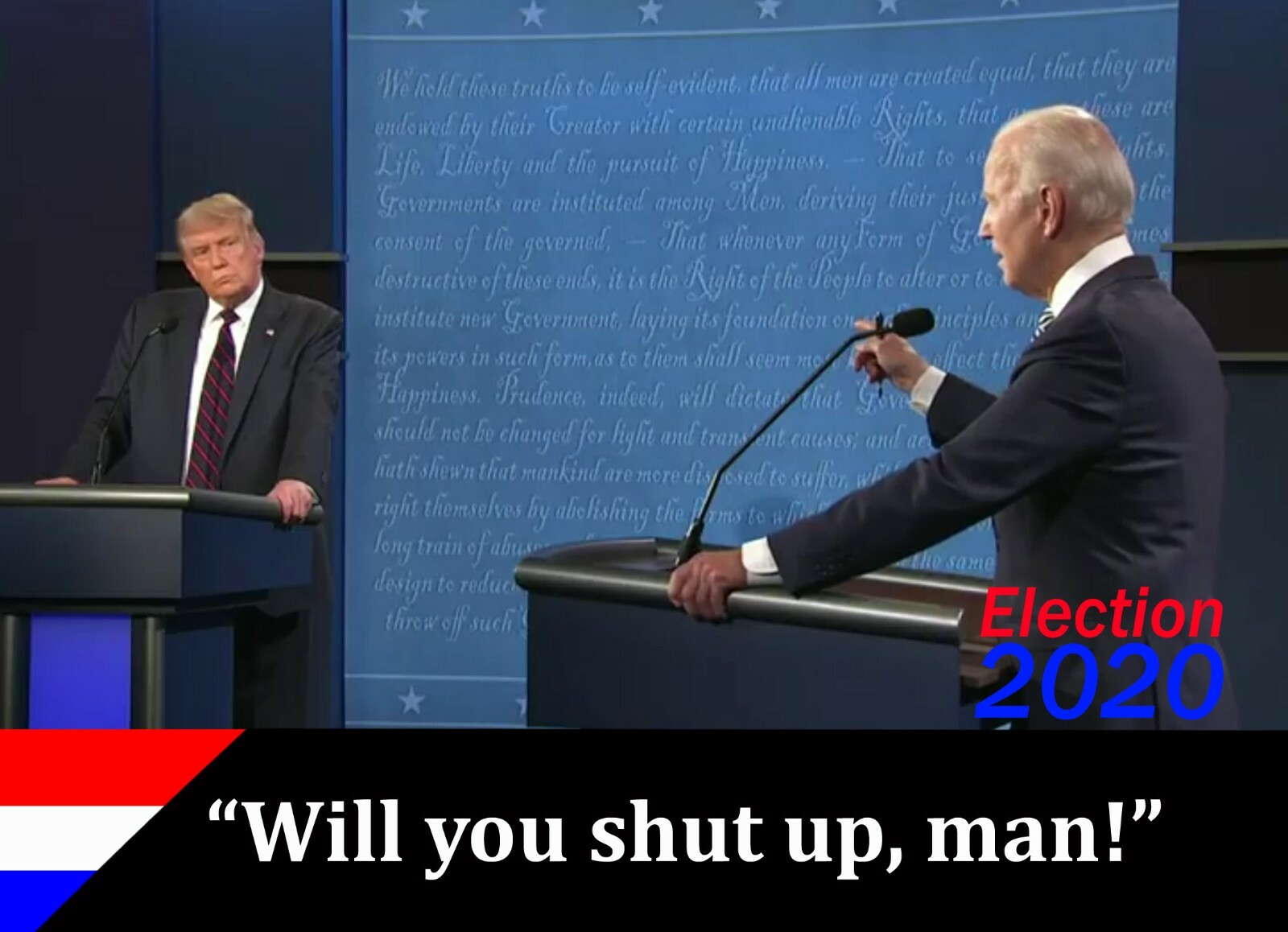 2020 Political Trading Cards Will You Shut Up Man! – Joe Biden and Donald Trump