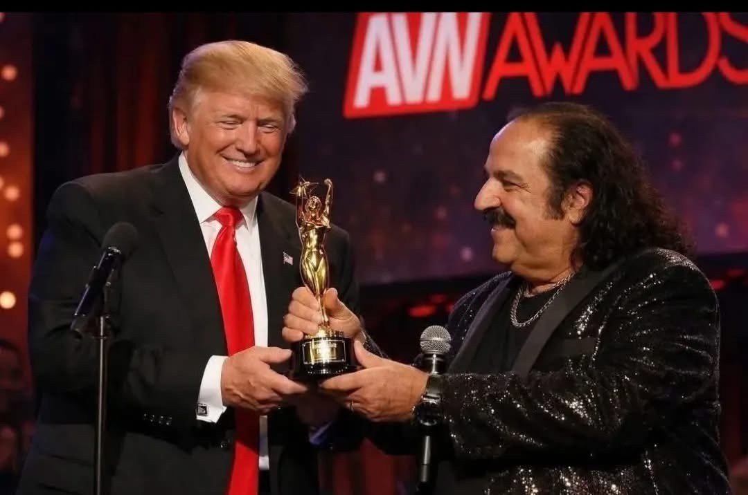TRUMP NOBEL PRIZE MEME RON JEREMY AVN AWARD FRIDGE MAGNET 5″ X 3.5″