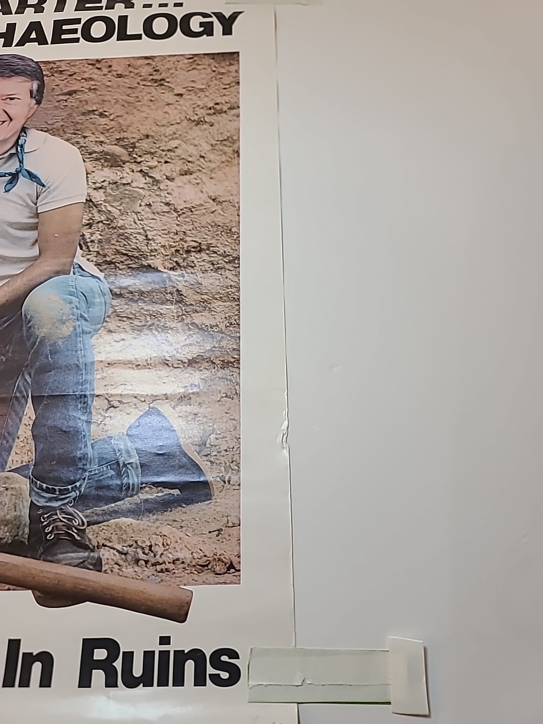 Jimmy Carter Original Vintage Satire Poster – Try Archaeology – 17.5″ X 22.5″